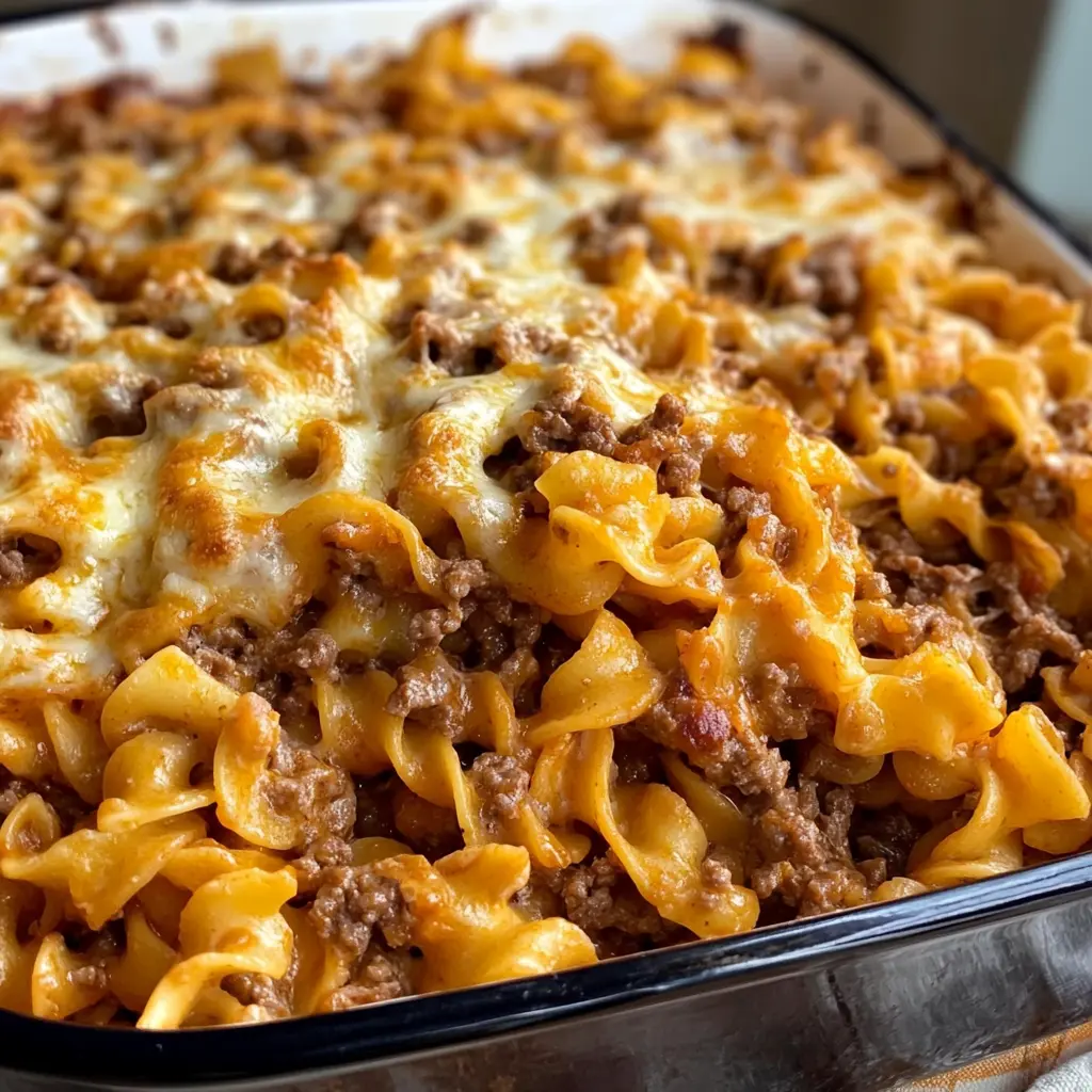 Cheesy Beef Noodle Casserole