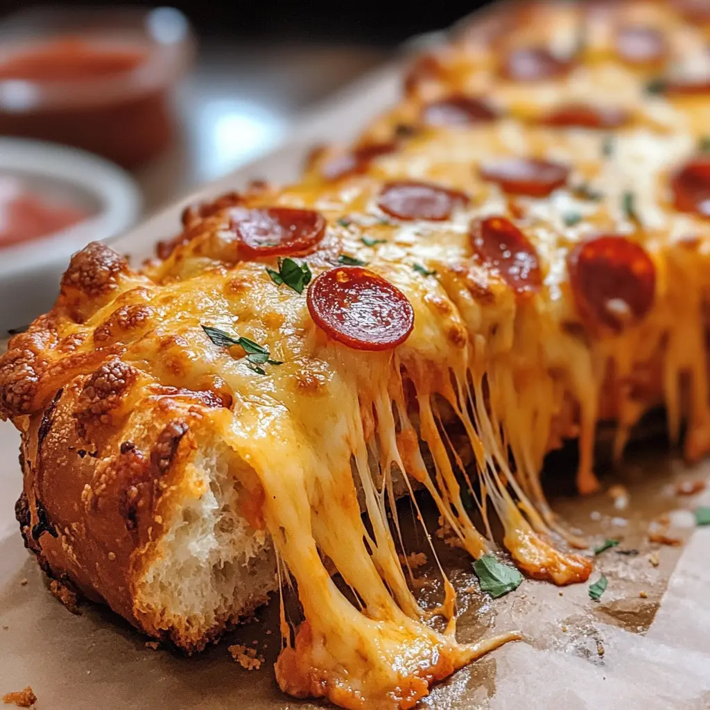 Cheesy Pepperoni Pull Apart Bread c