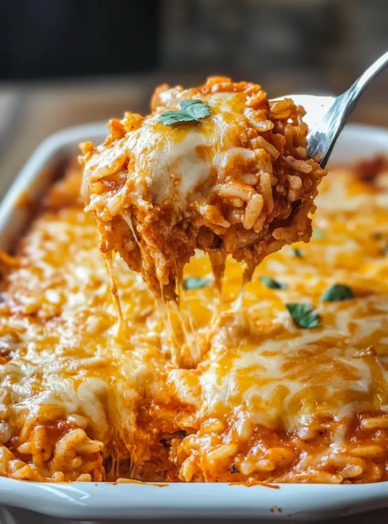 Chicken Enchilada Rice Casserole