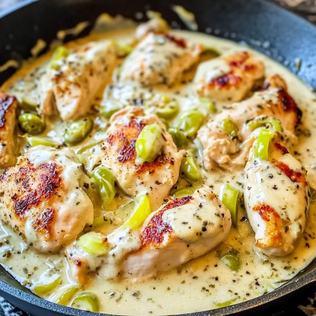 Creamy Pepperoncini Chicken Skillet