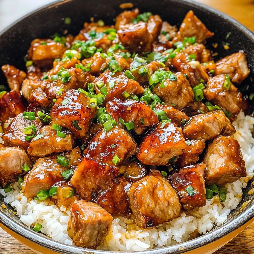 Honey Garlic Pork Rice Bowl