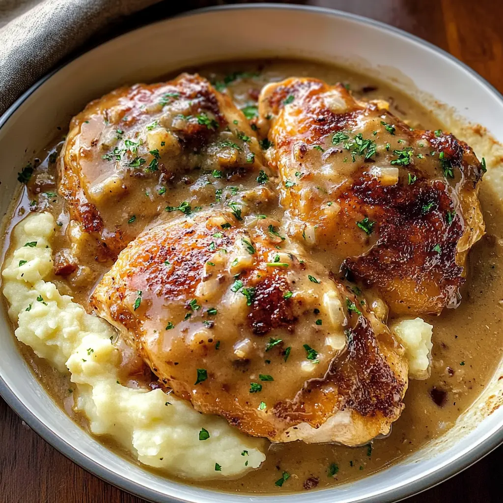 Smothered Chicken And Mashed Potatoes