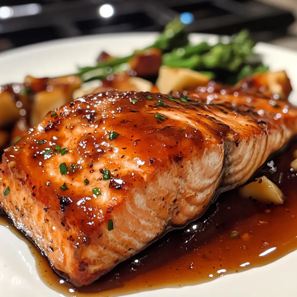 Sweet Honey Garlic Glazed Salmon