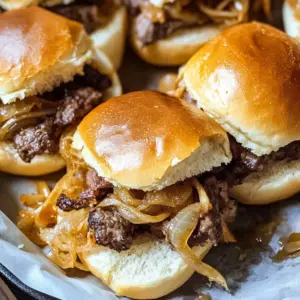 Air Fryer French Onion Beef Sliders