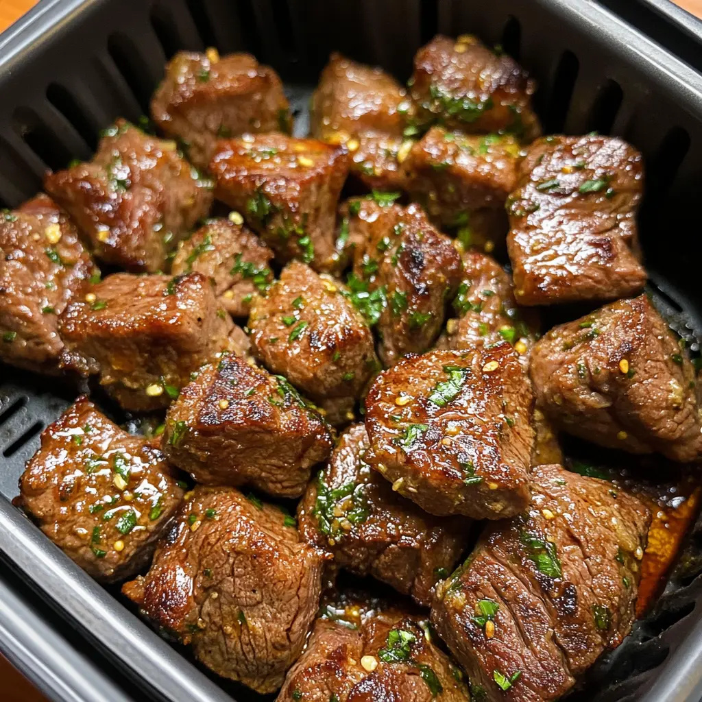 Air Fryer Garlic Butter Steak Bites