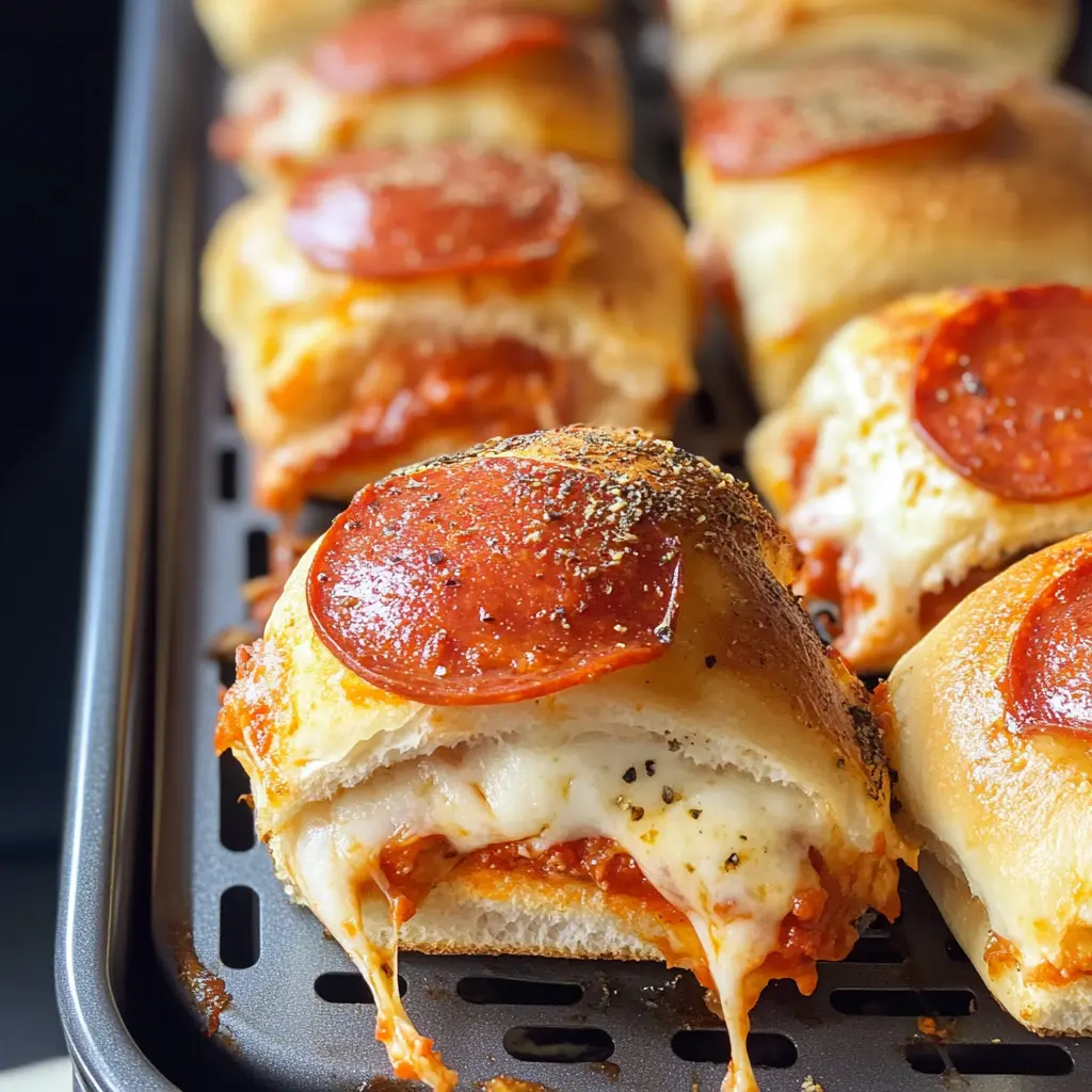 Air Fryer Pepperoni Pizza Sliders