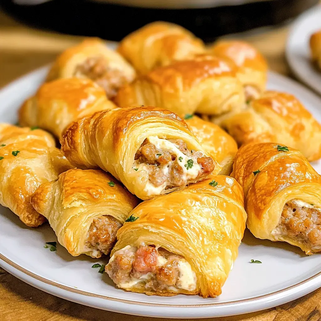 Air Fryer Sausage and Cream Cheese Crescents