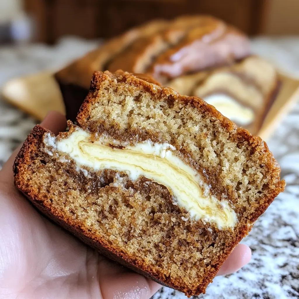 Banana Bread with Cream Cheese Swirl