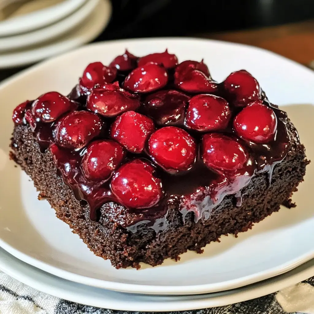 Chocolate Cherry Upside-Down Cake