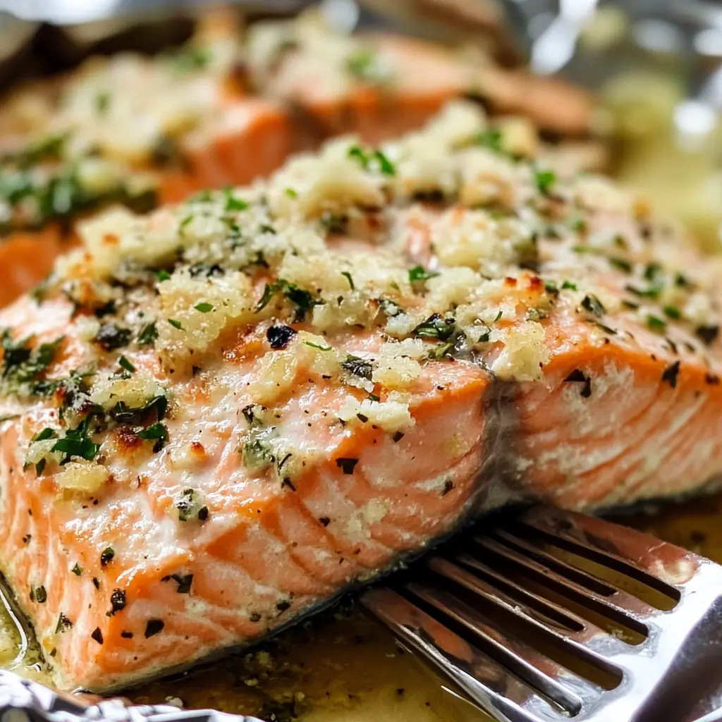 Parmesan Garlic Herb Salmon in Foil