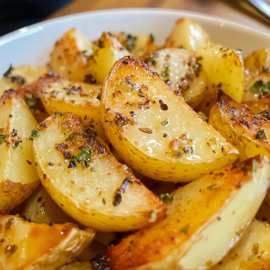 Slow Roasted Greek Lemon Potatoes