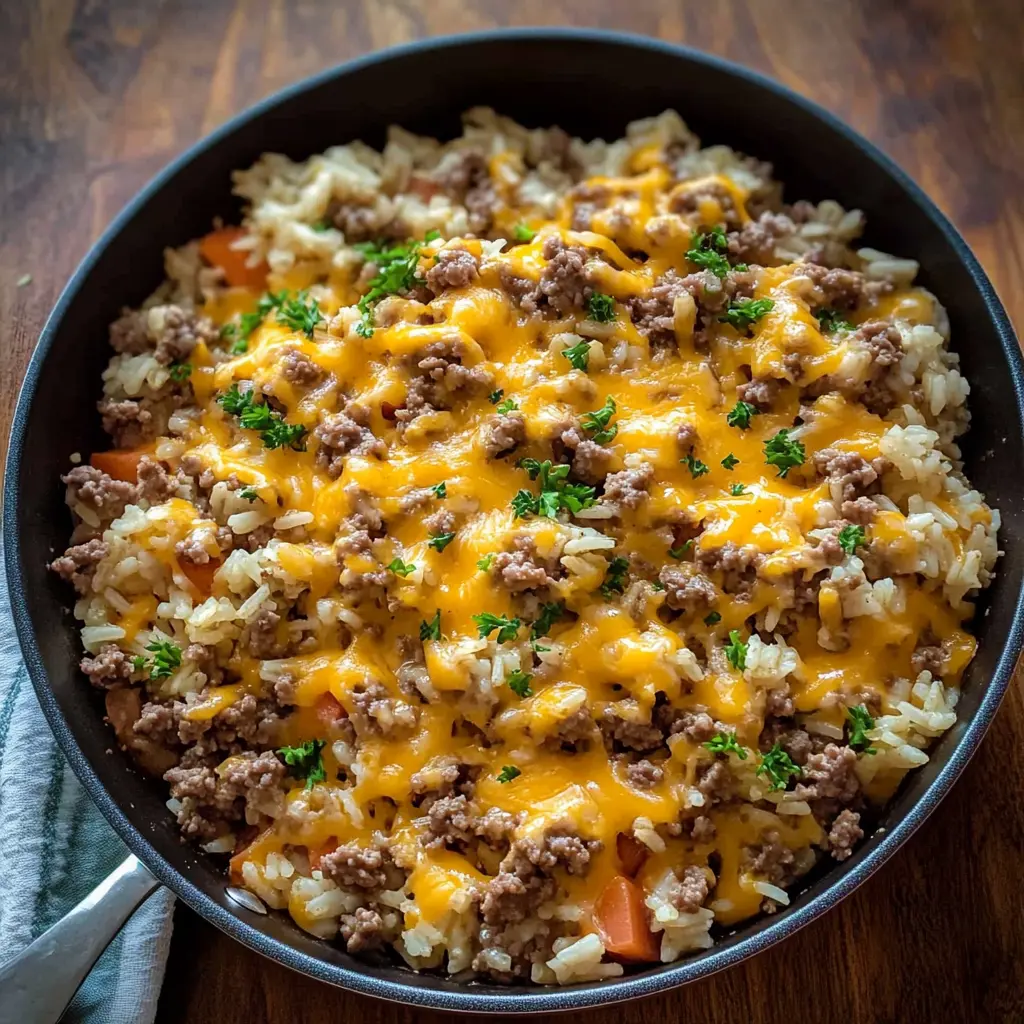 Easy Ground Beef and Rice Skillet