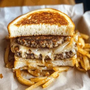 Sink your teeth into these tasty Patty Melts featuring perfectly caramelized onions! This classic comfort food combines juicy beef patties with melted cheese and buttery bread for a delightful crunch. Perfect for lunch or a cozy dinner, save this recipe to impress your friends at your next gathering!
