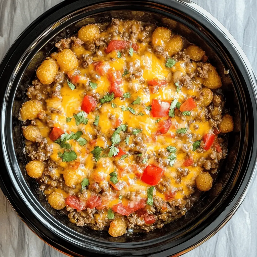 Get ready for a cozy dinner with this Crockpot Tex Mex Tater Tot Casserole! Loaded with zesty flavors, ground beef, black beans, and crispy tater tots, it's the perfect one-pot meal to delight your family. Ideal for busy weeknights or game day gatherings, save this recipe for a satisfying dish that everyone will love!