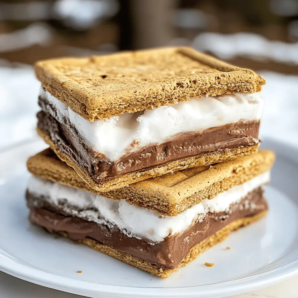 Cool off with these delicious Frozen S'mores! Featuring creamy layers of chocolate and marshmallow, all nestled between crispy graham crackers, this no-bake treat is perfect for warm days or outdoor gatherings. Easy to make and even easier to enjoy, don't forget to save this recipe for your next summer celebration or family picnic!