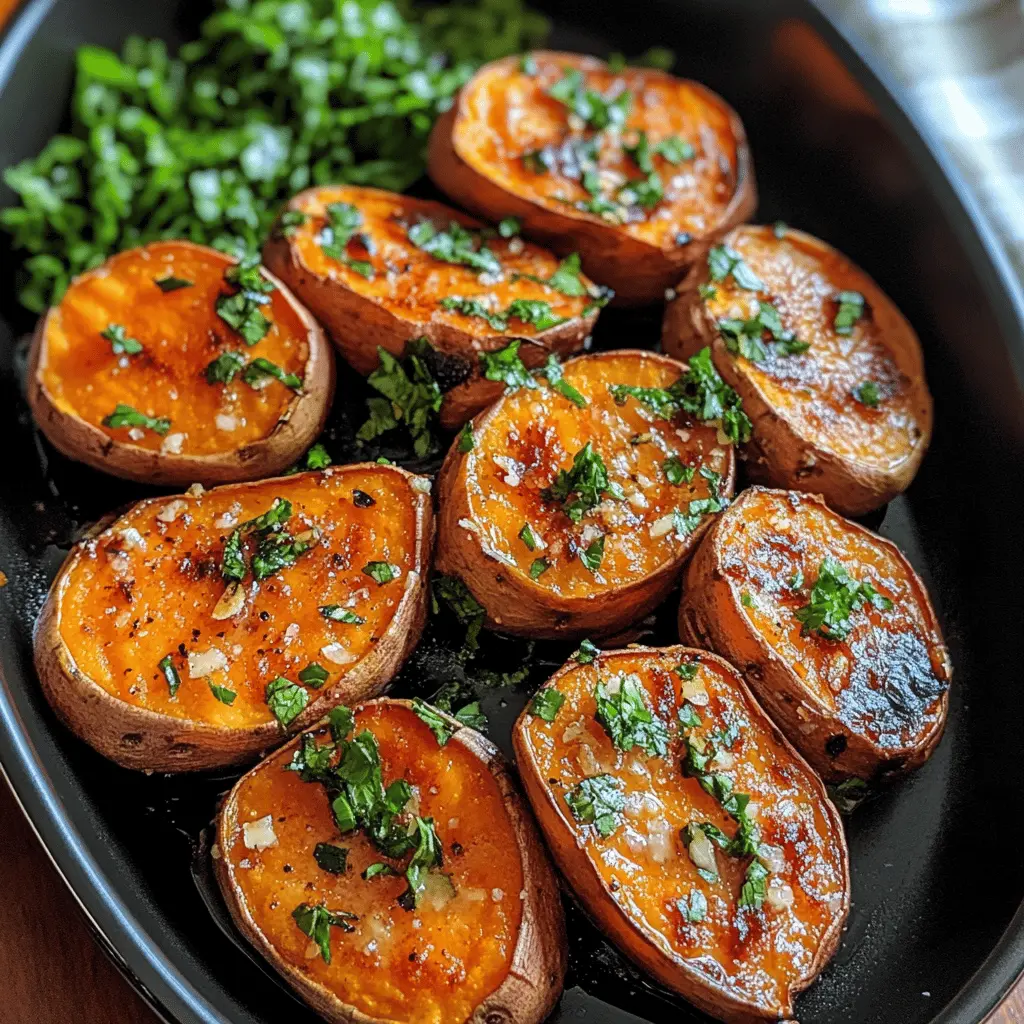 Sweet potatoes never tasted so good! This Garlic Butter Roasted Sweet Potatoes recipe combines heavenly garlic and rich butter to create a delightful side dish. The caramelized edges and tender centers make it perfect for any meal or gathering. Save this recipe for your next family dinner or holiday feast!