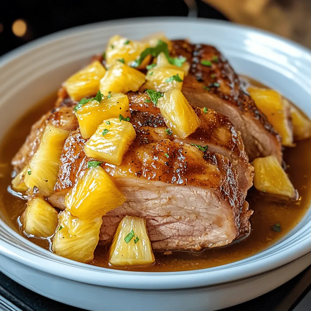 This Slow Cooker Pineapple Pork Loin is a sweet and savory dish that's perfect for busy days! Featuring tender pork loin bathed in a tangy pineapple sauce, it’s a crowd-pleaser at dinner parties or family gatherings. Save this recipe to your collection for an easy weeknight meal that everyone will love!